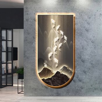 Tranh đèn LED treo tường trang trí phòng khách hiện đại mẫu 205