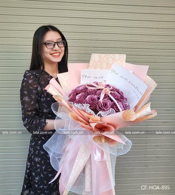 Bó hoa kim tuyến hồng Vẻ Đẹp Bất Tận mẫu 895