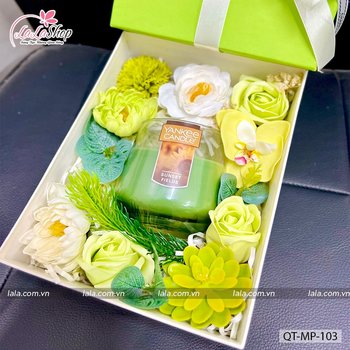 Hộp quà tặng nến thơm cao cấp Yankee SUNSET FIELDS (MÀU XANH LÁ CÂY) 103