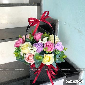 GIỎ HOA SÁP - TÍM NGỌT NGÀO