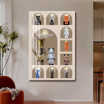 Tranh treo tường bearbrick & kaws mẫu 4006