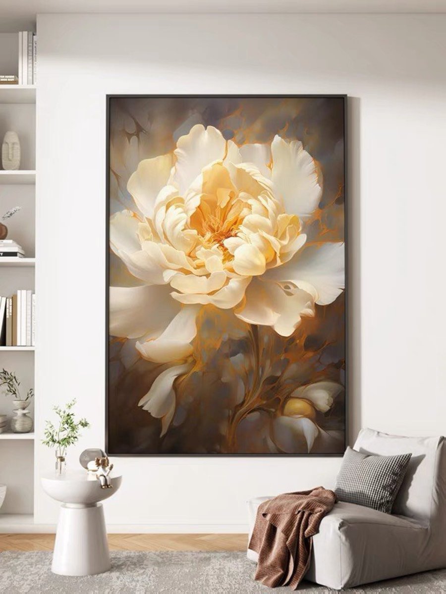 Tranh Treo Tường Hoa Mẫu Đơn Nghệ Thuật nhẹ nhàng