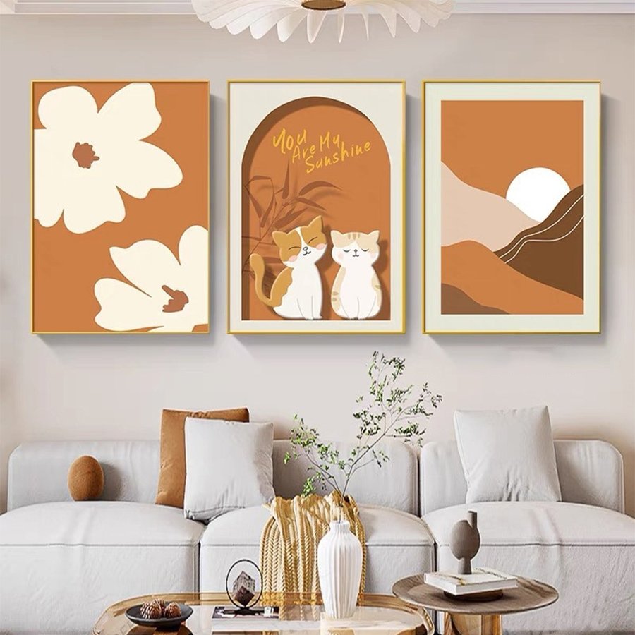 Tranh Treo Tường Hai Chú Mèo Dễ Thương