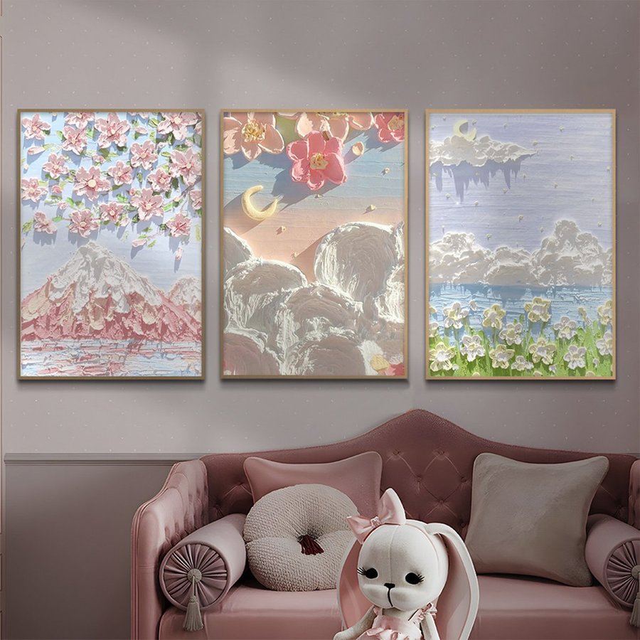 Tranh Treo Tường Hoa Và Mặt Trăng Nghệ Thuật 5