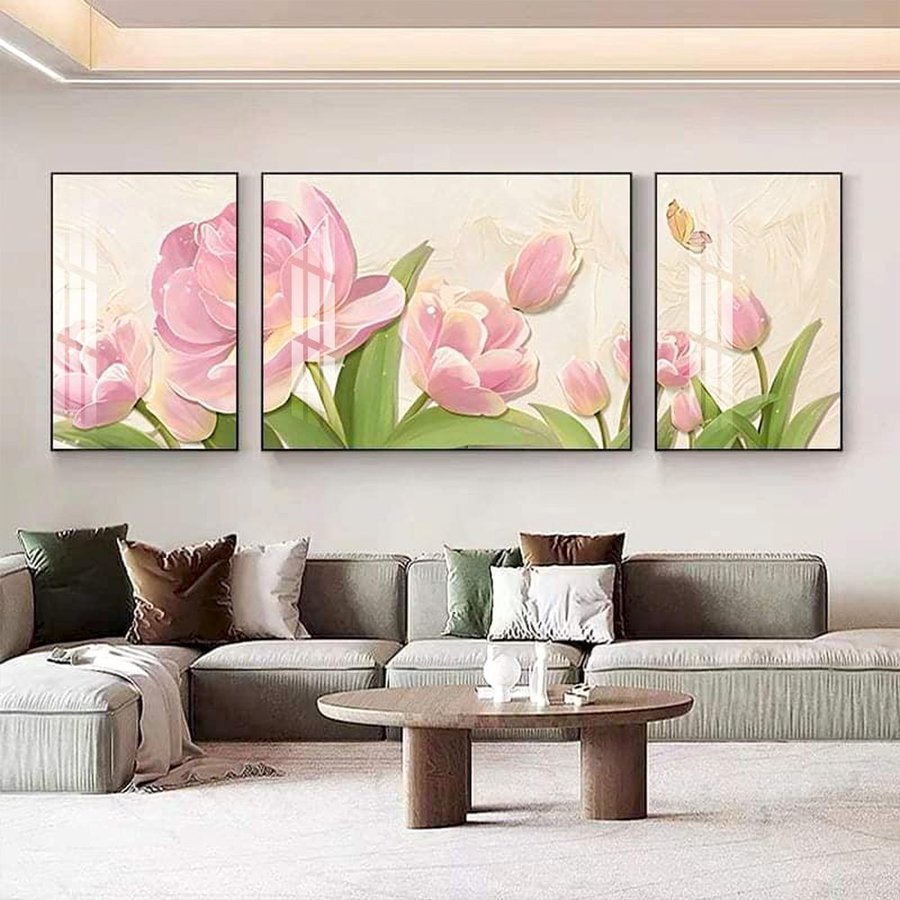 Tranh Treo Tường Hoa Và Lá Nghệ Thuật