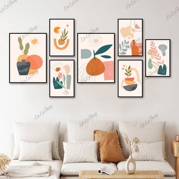 Set 7 Tranh Dán Tường Bình Hoa Và Lá Nghệ Thuật Size vừa: gồm 5 tranh 15x20cm và 2 tranh 20x30cm (S)