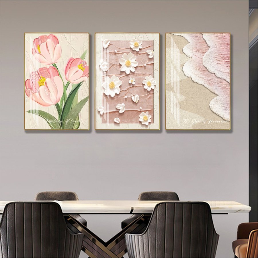 Tranh hoa treo tường nghệ thuật mẫu vintage 416