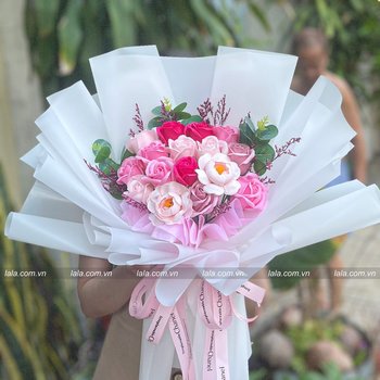 Bó hoa sáp hồng PASTEL