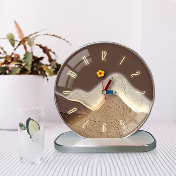 Tranh Đồng Hồ Để Bàn Núi Non Nghệ Thuật