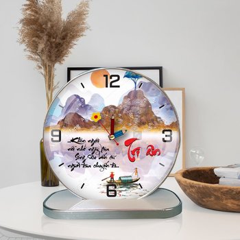 Tranh Đồng Hồ Để Bàn Thư Pháp Tri Ân