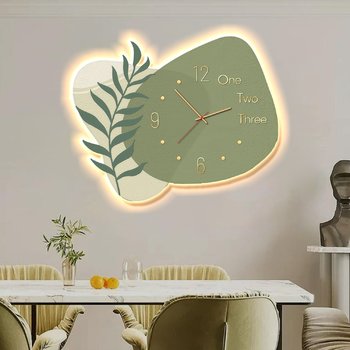 Tranh đèn LED treo tường tráng gương cao cấp kèm đồng hồ mẫu 321