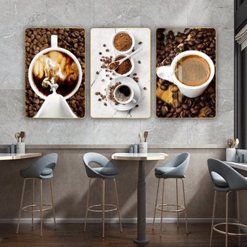 Tranh 3 Tấm Treo Tường Coffee Nghệ Thuật Mẫu 8