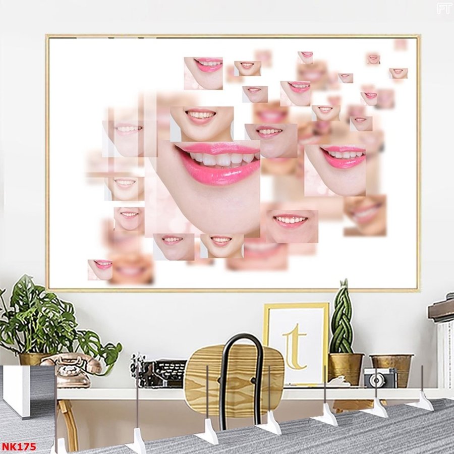 Tranh Treo Tường Nha Khoa Răng Trắng Nụ Cười Sáng