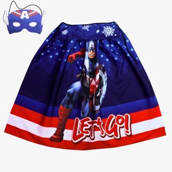 Áo Choàng Hóa Trang Halloween Kèm Mặt Nạ Siêu Anh Hùng Captain America