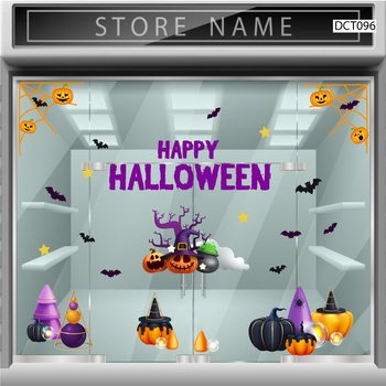 Combo Decal Trang Trí Halloween Những Quả Bí Ngô Ma Quái