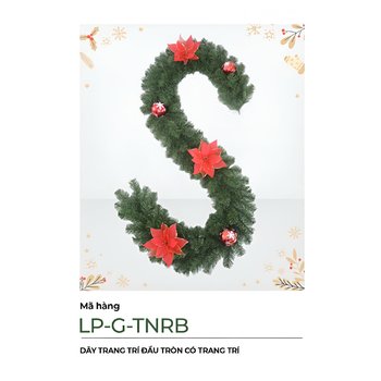 Dây Thông Trang Trí Đầu Tròn Có Trang Trí 2m1