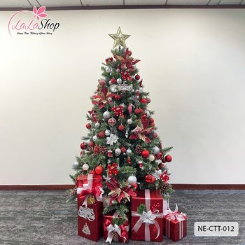 Cây Thông Noel 1m8 kèm phụ kiện trang trí mẫu 11