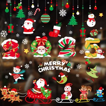 Combo decal tĩnh điện 2 mặt trang trí noel Giáng Sinh An Lành 2025