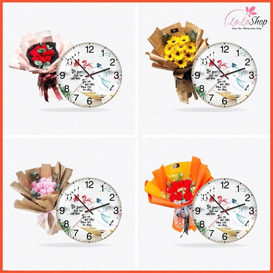 Combo đồng hồ kèm hoa sáp thơm cao cấp mẫu 2