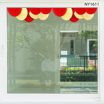 Decal Trang Trí Tết cánh quạt góc chân tường