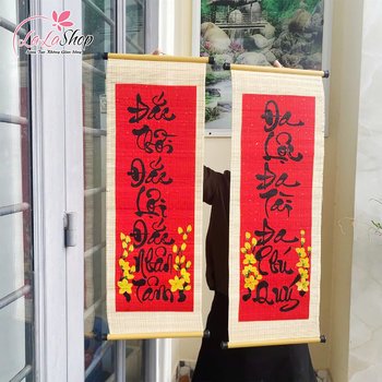 Combo Cặp Liễn Mành Câu Đối Đỏ Đa Lộc Đa Tài Đa Phú Quý - Đắc Thời Đắc Lợi Đắc Nhân Tâm