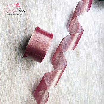 Cuộn ruy băng trơn màu nâu lấp lánh trang trí noel