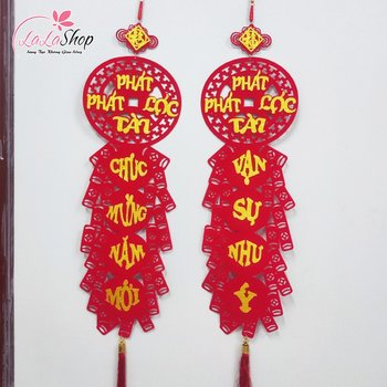Cặp liễn câu đối pháo 1m1 Phát Tài Phát Lộc (Chúc mừng năm mới - An khang thịnh vượng)