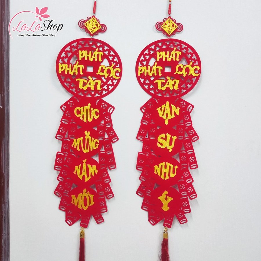 Cặp liễn câu đối pháo 1m1 Phát Tài Phát Lộc (Chúc mừng năm mới - An khang thịnh vượng)
