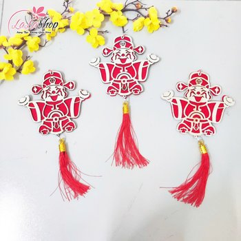 Lộc treo tết thần tài đỏ may mắn trang trí tết