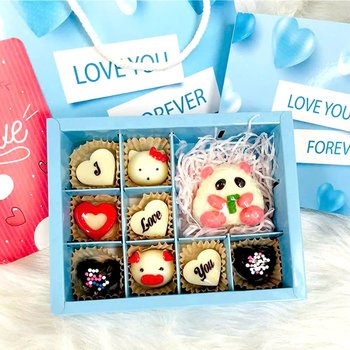 Hộp Socola tình nhân trái tim đỏ chữ i love you