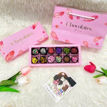 Hộp 12 viên socola Truffle ngọt ngào quà tặng valentine ý nghĩa