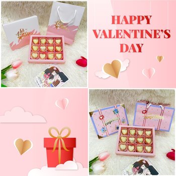 Hộp 12 Viên Socola Beatitude Trái Tim Vàng