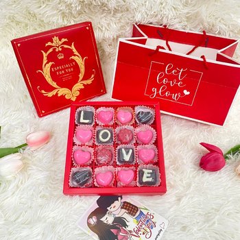 Hộp 16 viên Socola chữ love quà tặng valentine ý nghĩa