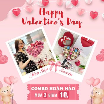 Set Quà Tặng Socola Love Valentine Và Hoa Sáp
