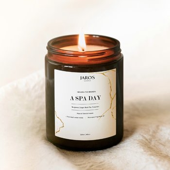 Nến Thơm lành tính từ Sáp Tự Nhiên JAROS Candle 220ml A SPA DAY