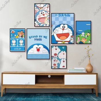 Set 6 Tranh Dán Tường Doraemon Size vừa: bao gồm 4 tranh 15x20cm và 2 tranh 20x30cm (S)