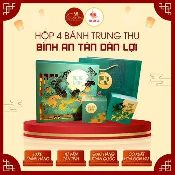 Hộp 4 Bánh Trung Thu Tết Bình An Tân Dân Lợi