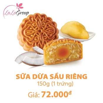 Bánh Trung Thu KIDO Sữa Dừa Sầu Riêng 1 trứng 150g (SR1)