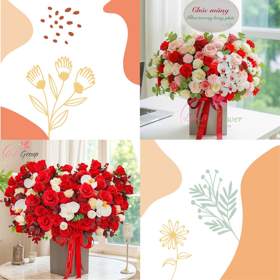 Lẵng hoa sáp thơm ngọt ngào