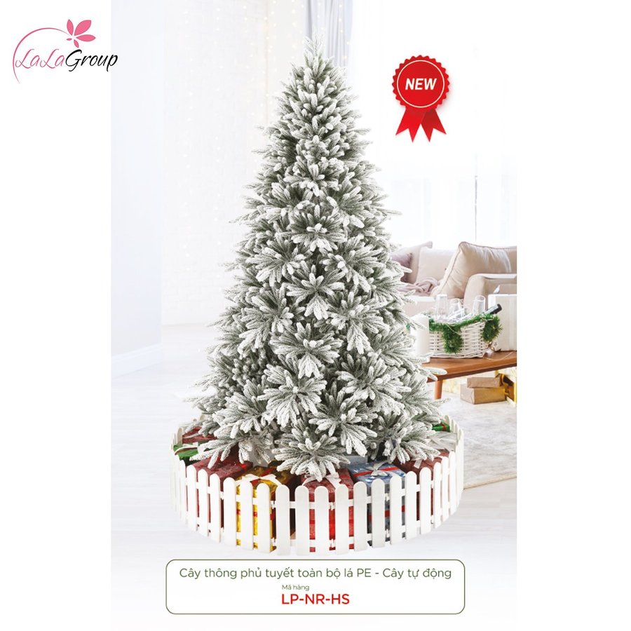 Cây thông phủ tuyết toàn bộ lá PE - Cây tự động