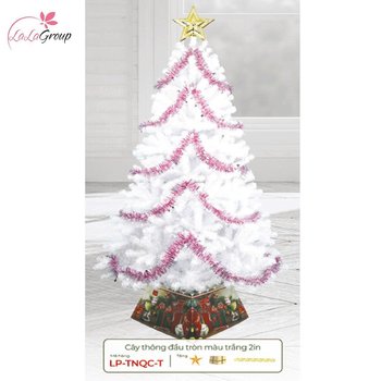 Cây thông noel màu trắng đầu tròn 2 inch