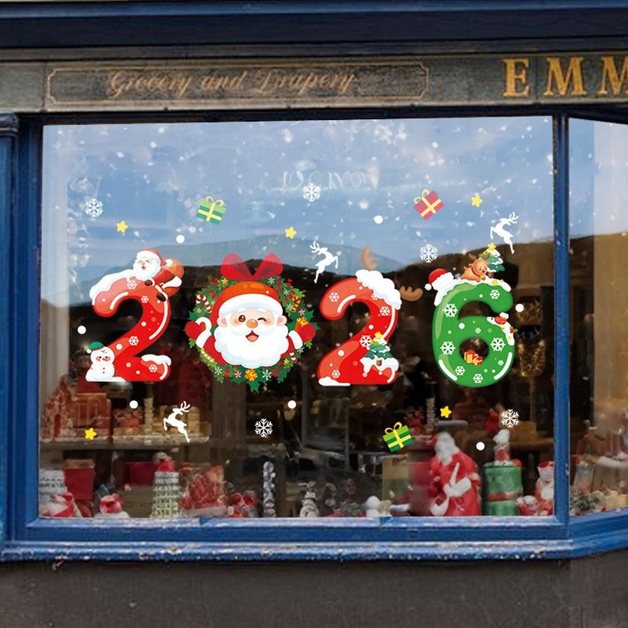 Decal Trang Trí Noel Ông Già Noel Vui Nhộn 2026