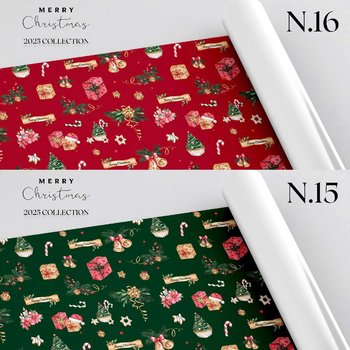 Set 5 Giấy Gói Quà Hoạ Tiết Hộp Quà Và Chuông Đôi Xinh Xắn