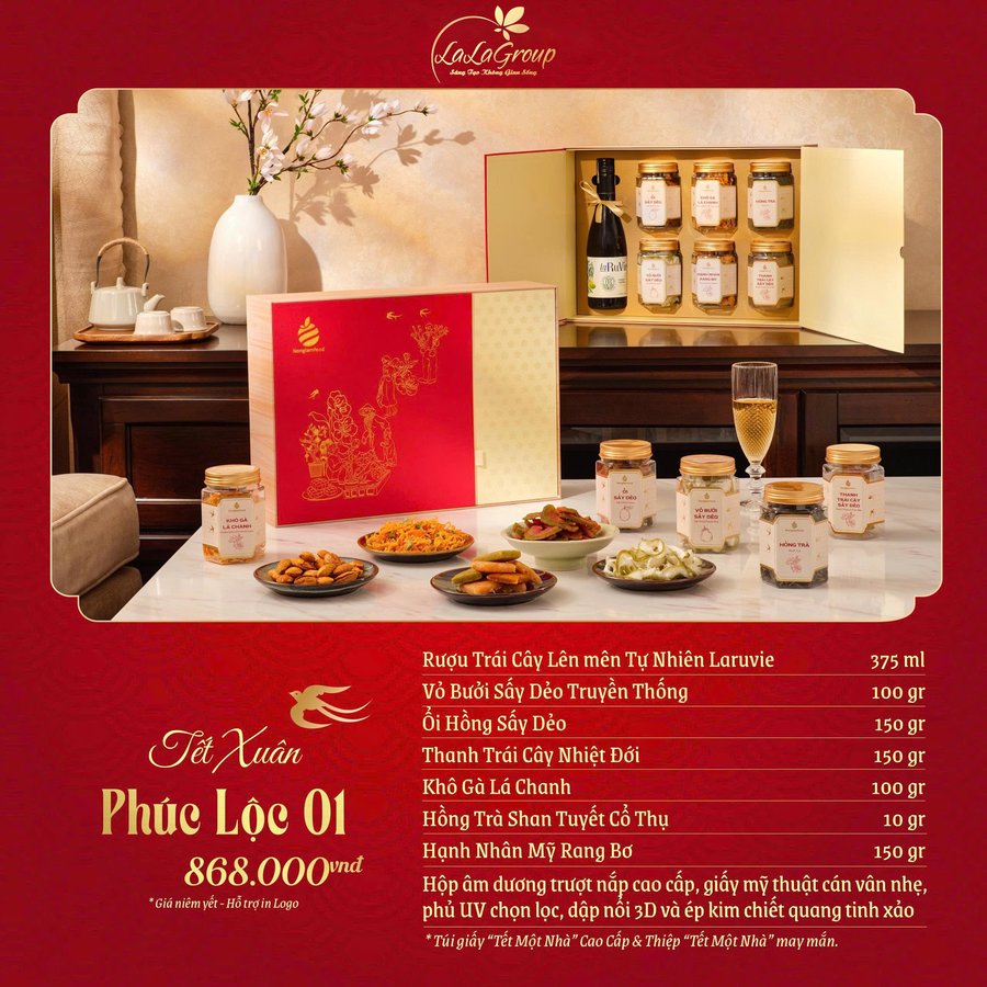 Hộp Quà Tết Xuân Phúc Lộc 01 (NL)