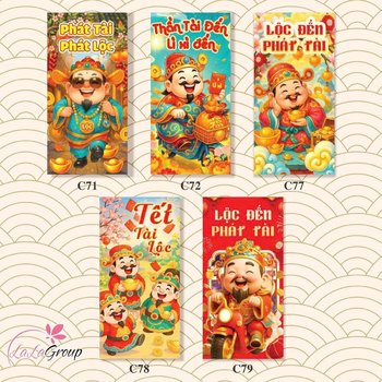 Combo 10 bao lì xì chúc tết phát tài phát lộc