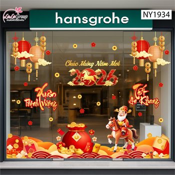 Combo Decal Trang Trí Tết Xuân An Khang Tết Thịnh Vượng