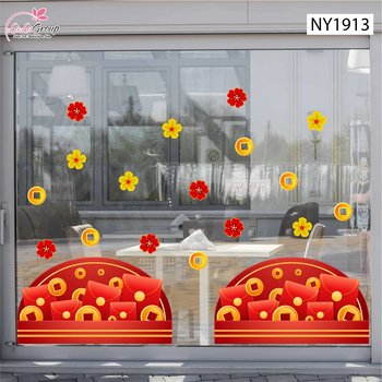 Decal Trang Trí Tết Bao Lì Xì Phú Quý