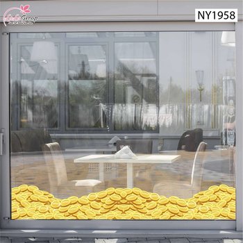 Decal Trang Trí Tết Chân Tường Tiền Vàng Đón Xuân