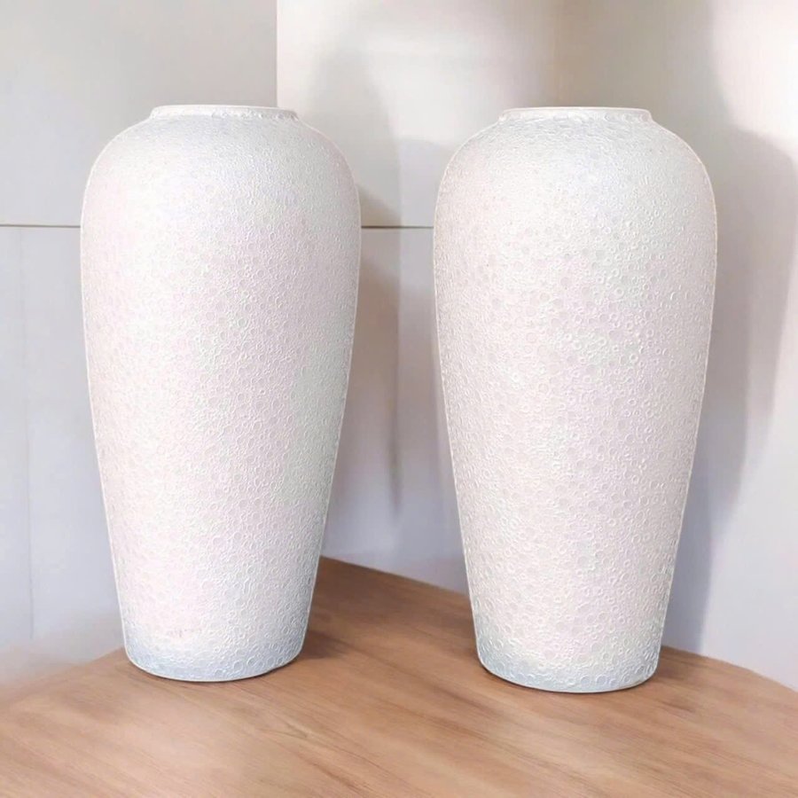 Bình Hoa Gốm Trắng Trang Nhã