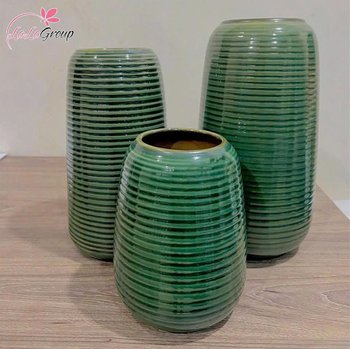 Bình Hoa Gốm Xanh Ngọc